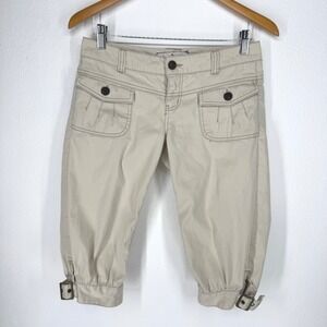 Vintage Indie Cargo Capri Pants Low Rise Buckle Womens 3 Y2K Granola Festival